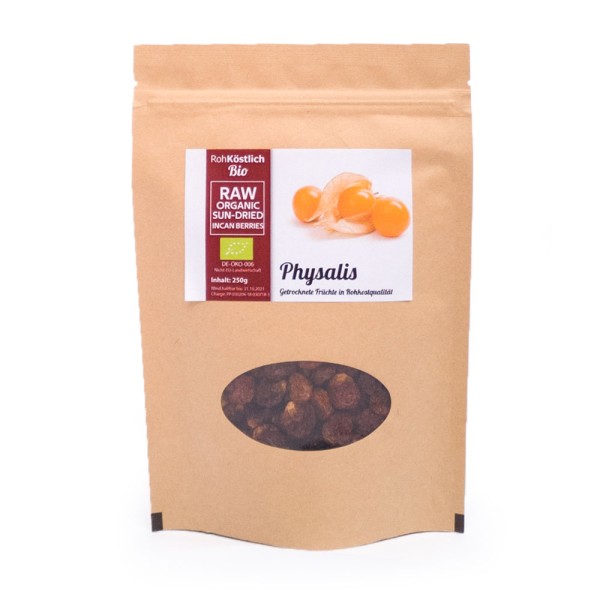 Physalis - Sonnengetrocknet - Bio und Rohkostqualität