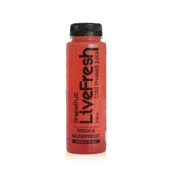 LiveFresh - Kaltgepresster Saft Grapefruit - MHD 28.12.2018